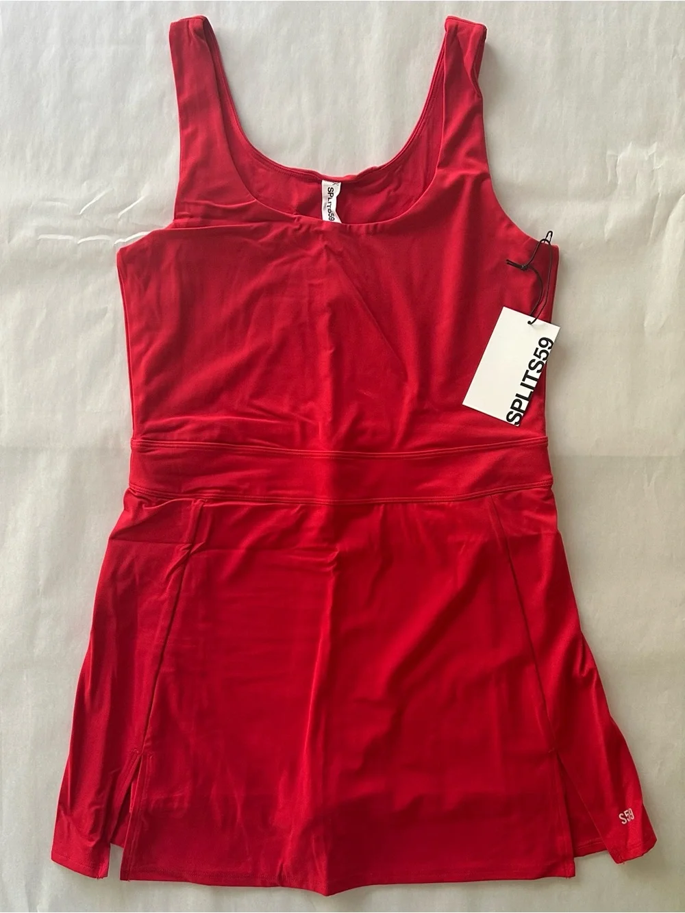 Splits59 Martina Rigor Mini Dress in Red, S NWT - Picture 9 of 16